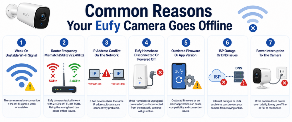 Common Reasons your eufy camera goes offline